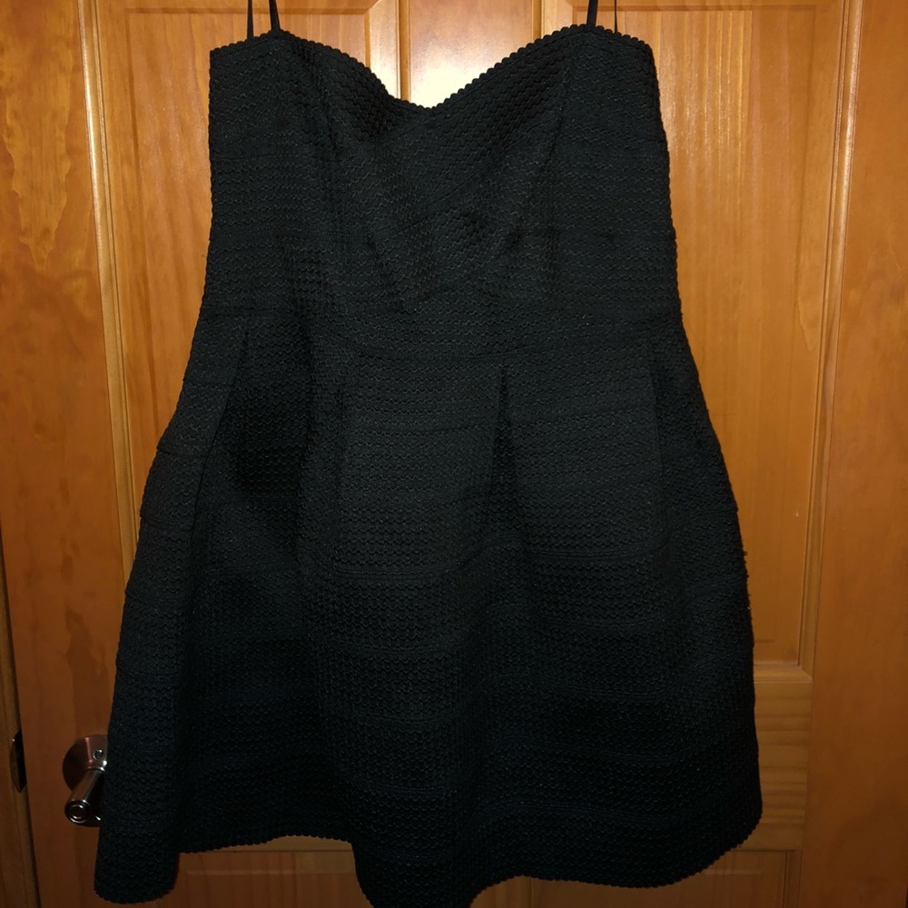 Black Mini Strapless Dress